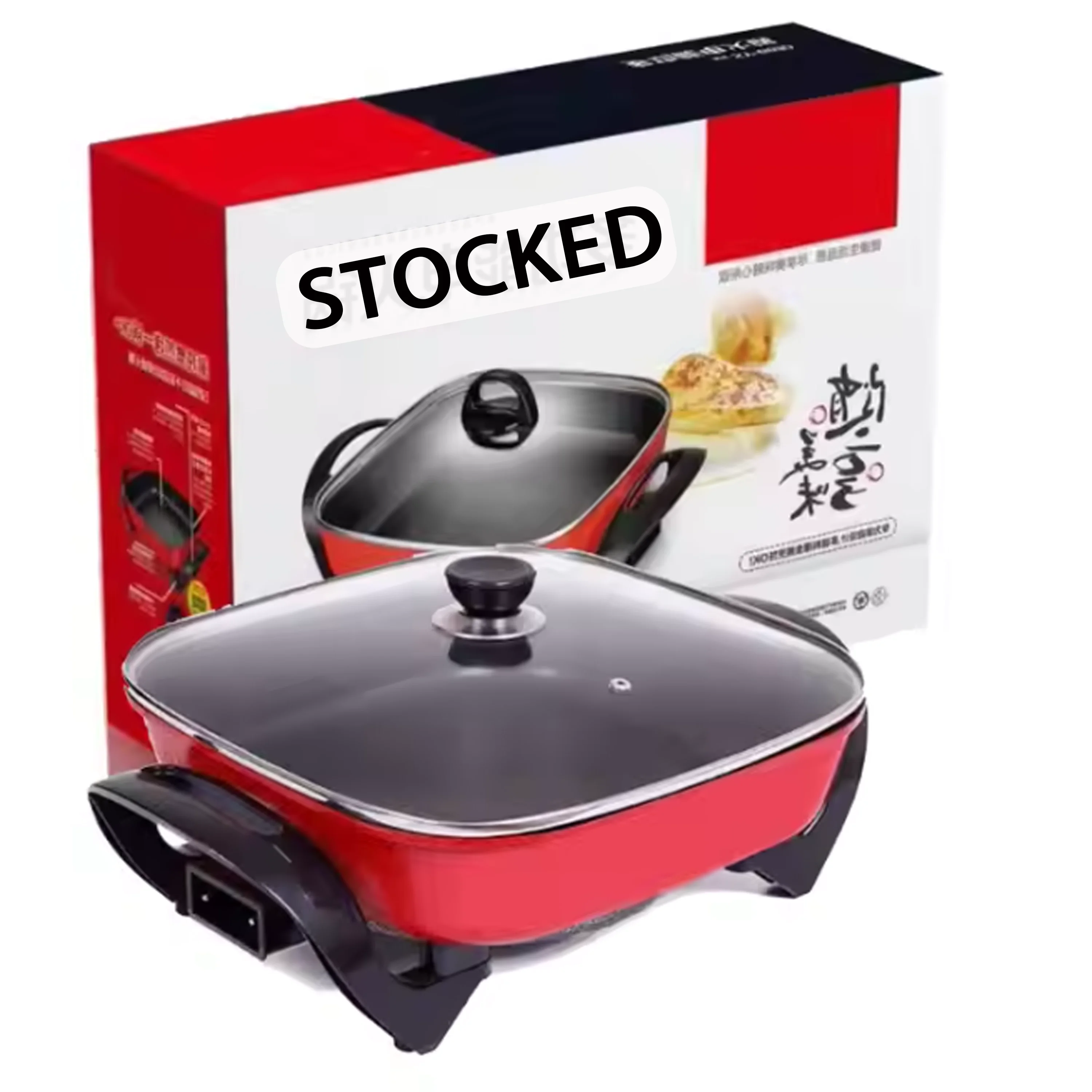 In Stock portable Korean style square 5L electric cooker healthy kitchen nonstick pot ware electric caldron for dormitory