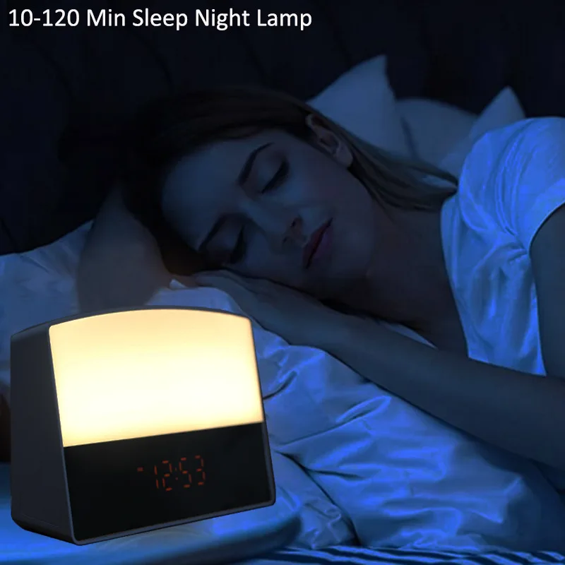 Table Creative Clock Alarm Clock with Snoose  Wake Up Light Sunrise Alarm Clock for Kids