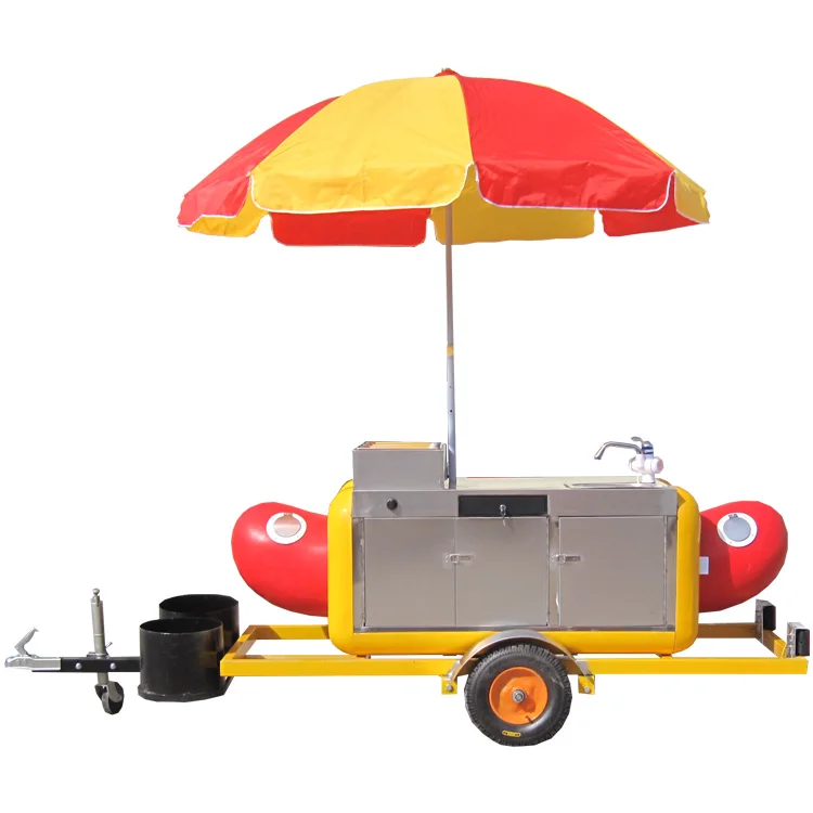 Hot Selling Chariot a Snack Hotdog Vender Cart Food for Sale