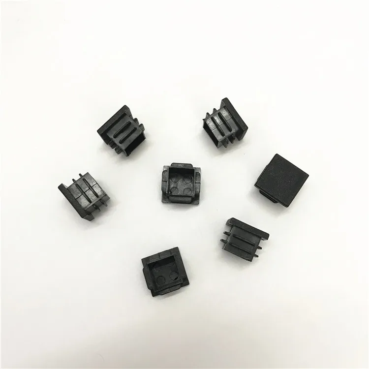 19x19 квадратная черная пластиковая заглушка для труб стальная крышка мебели раздвижные вставки