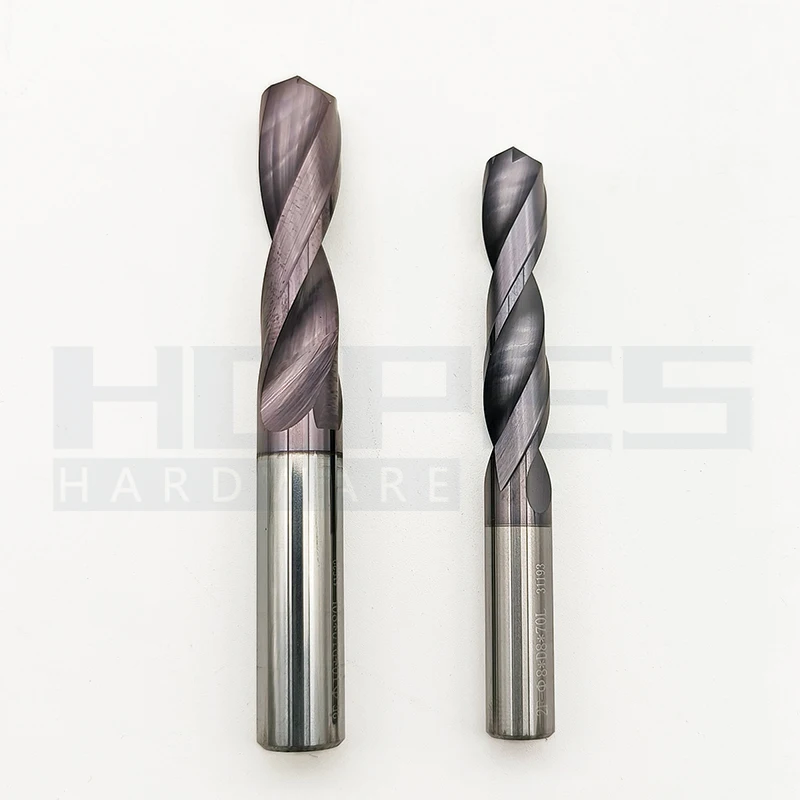 Extra lengthen HRC65 tungsten carbide twist drill bits with straight parallel shank 1.0-20mm