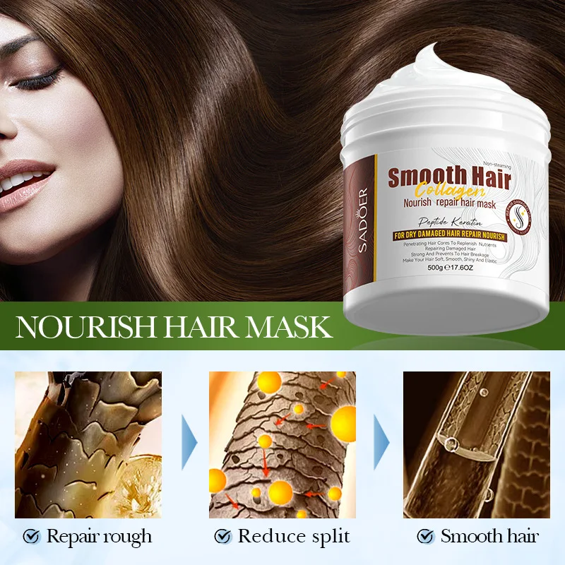 Wholesale Hair-Mask Extra Virgin Collagen Deep Conditioning Hair Treatment for Dry Damaged and Color Treated Hair