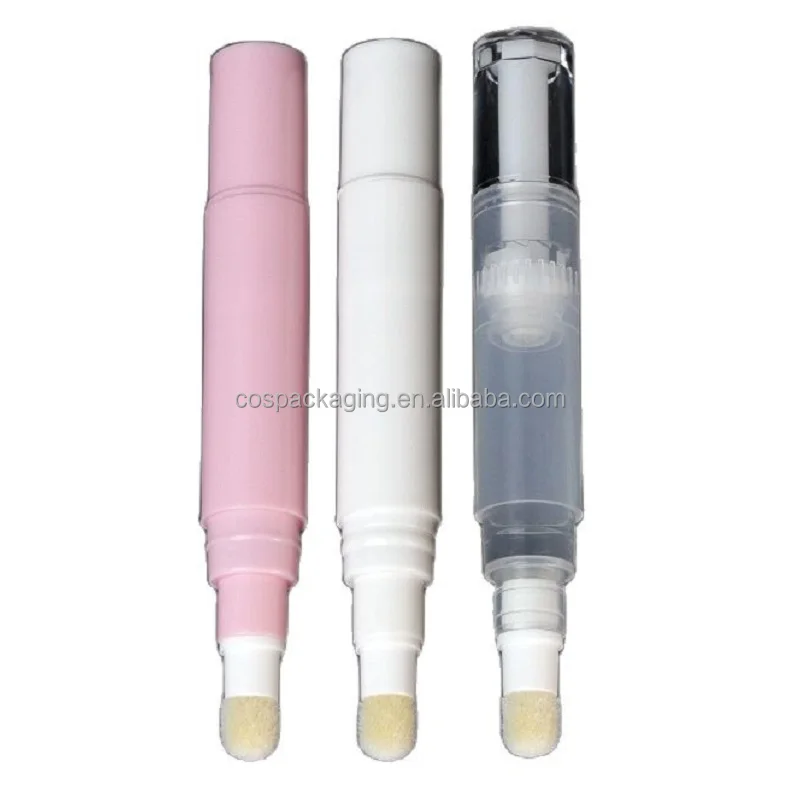 5ML Teeth Whitening Pen Tube Cosmetic Liquid Foundation Refillable Bottle Custom Logo Empty Concealer Twist Pen with Sponge Tip