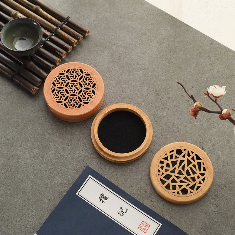 Teahouse Desktop Car Decoration Bamboo Frangement Wood Incense Burner Stick Holder Incense Box For Business Gifts