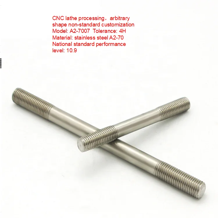 
Manufacture customize 304 stainless steel high strength stud bolts mechanical spare parts 