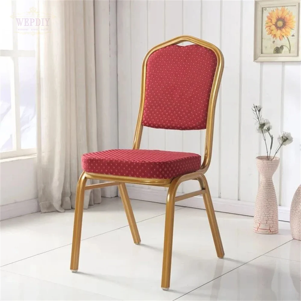 French cheap hotel red chairs and tables banquet chairs stackable wedding