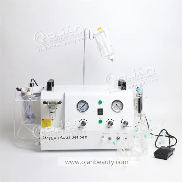 2023 4 in 1 Oxygen jet Water Peeling Oxygen Microdermabrasion Diamond Machine / H2O2 Oxygen Aqua Facial Jet Peel Machine