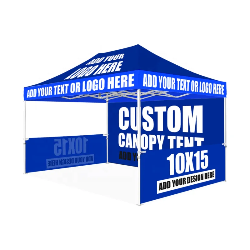 220 продается на заказ 10 'X 10' палатка с полноцветным навесом задние и боковые стены 6 'крышка стола (2) 8' флаги перьями