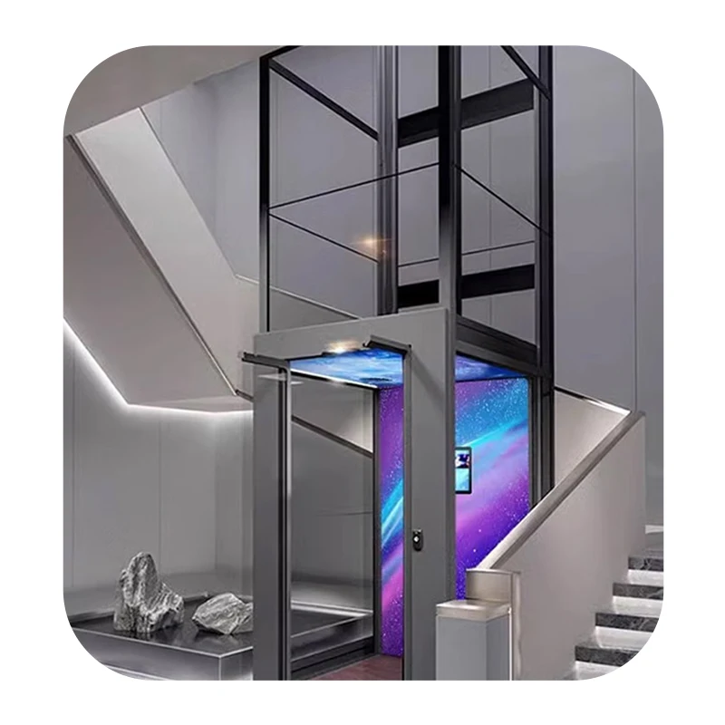 Residential Elevator Villa Elevator 2-4 Floors Indoor & Outdoor Electric Residential Elevator