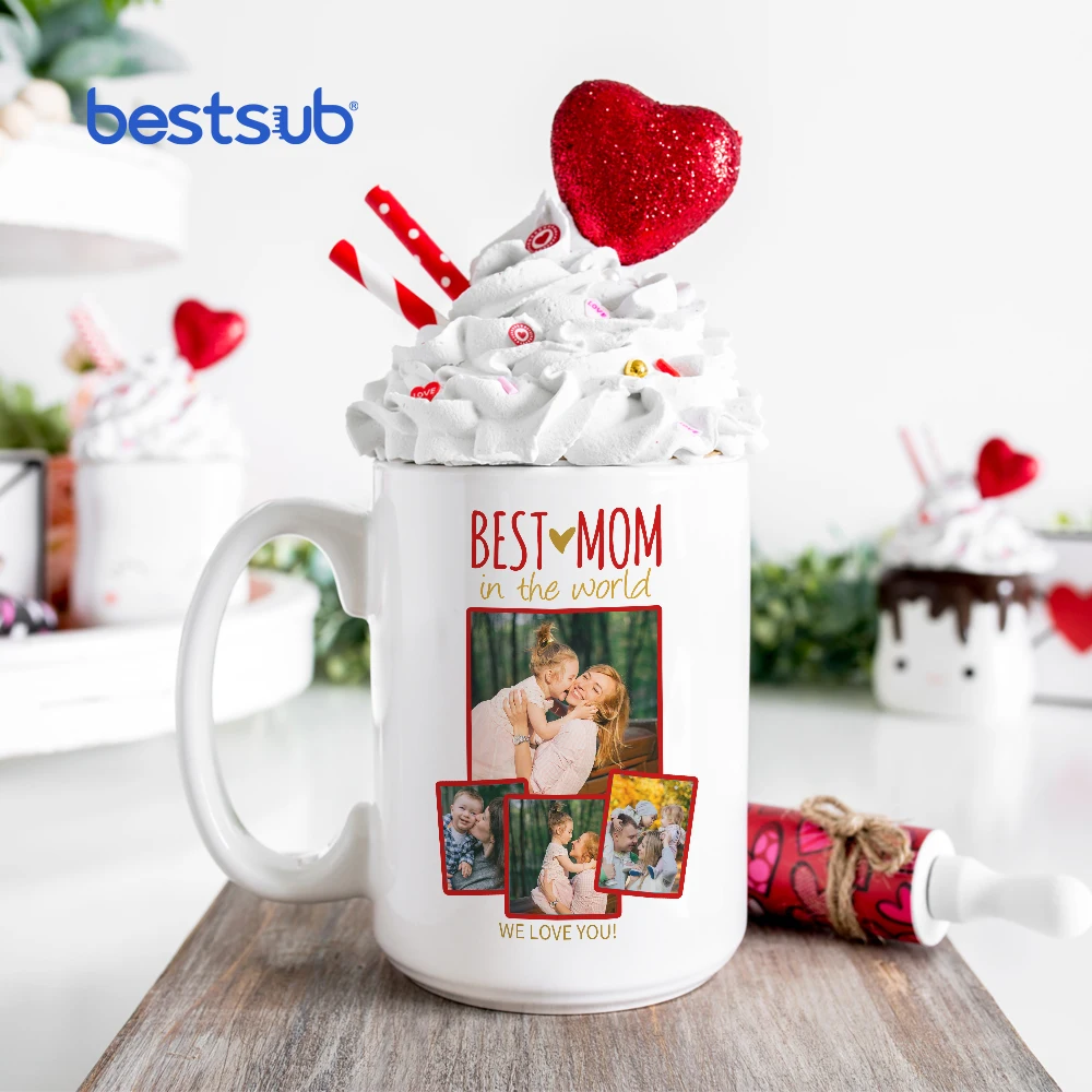 BestSub JS Coatings Sublimation Blanks Wholesale Supplier 15oz White Coated Porcelain Custom Sublimation Ceramic Coffee Mugs