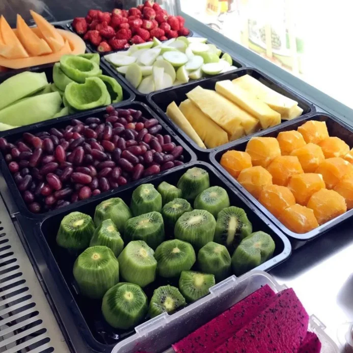 Food grade plastic serving thicker frozen meat pork chicken trays for restaurant fruit shops uses