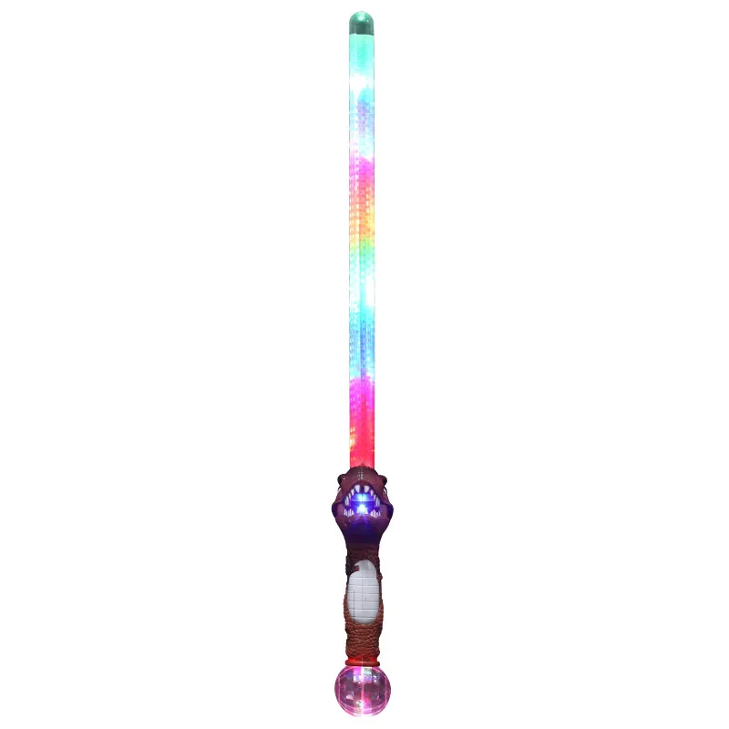 2021 New Design Light Up Toys Plastic LED Sword for Kids Amusement Park Sales Light Saber Sword With Sound and RGB LED