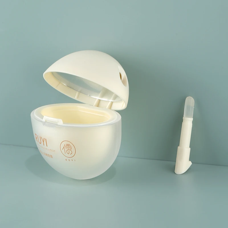 Custom Printing Lip Balm Packaging Mini Jar Lip Care Mask Container with Applicator Empty Plastic 5g 15g 10g 20g Cosmetic CN;GUA