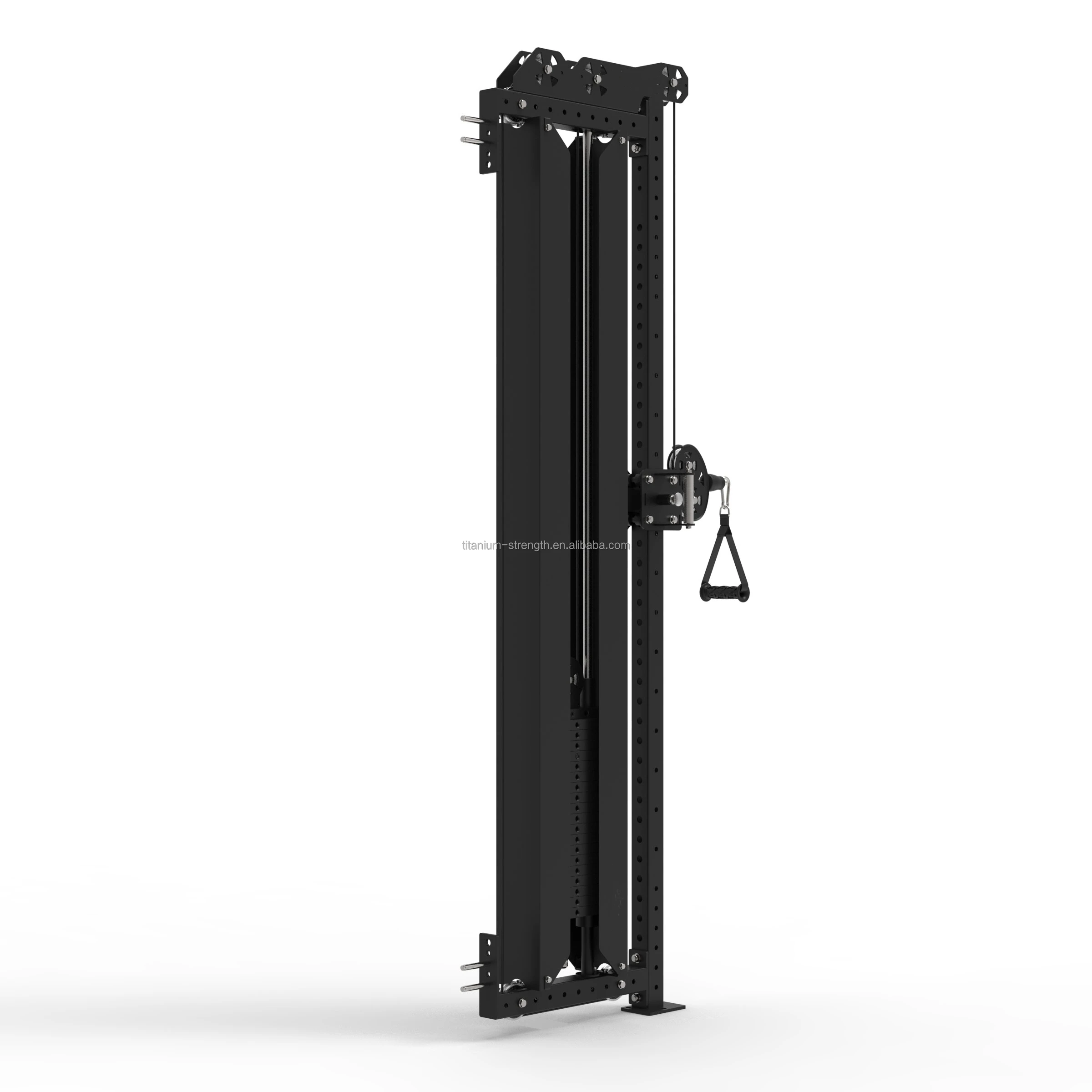 W6150-S1 Unisex Gym Strength Equipment Single Dual Adjustable Pulley System with 200LB Weight Stack Cable Crossover Machine