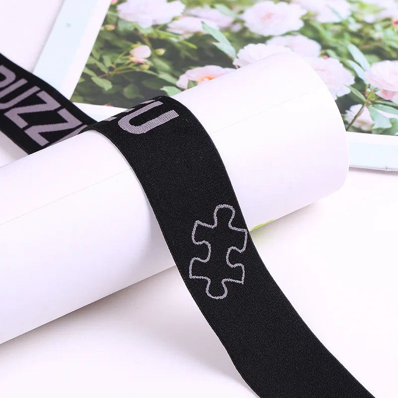 Nylon elastic jacquard colored elastic filigle elastic elastic milled rubber ribbon