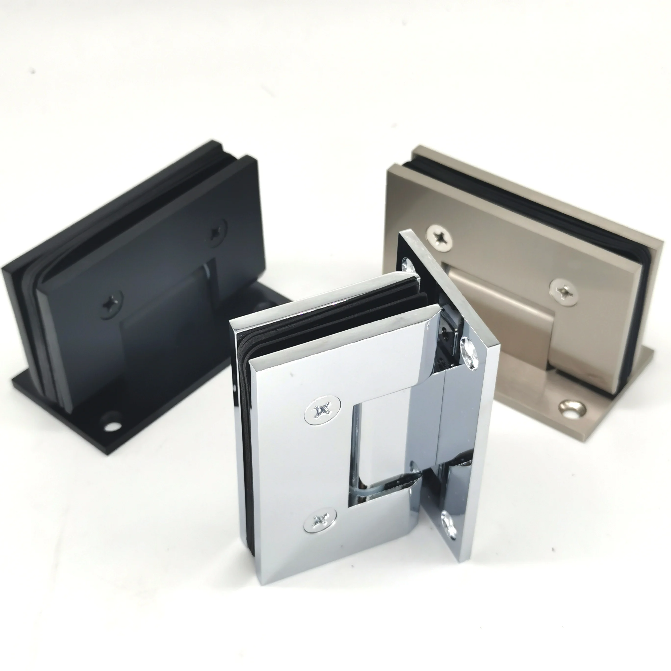 Stainless Steel Wall to Glass Wall mounted with H Wall Back Plate Full Back Plate Bathroom Glass Hinge