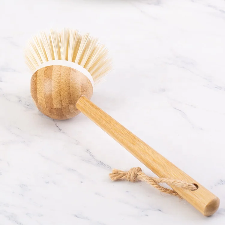 
Eco Friendly Bamboo Kitchen Brush Coconut Scrub Brushes Wooden Wood Bamboo Pot Pan Dish Kitchen Long Bottle Cleaning Brush 
