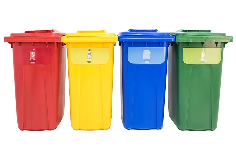 96 gallon outdoor large plastic bids plastic standing garbage bin with wheels