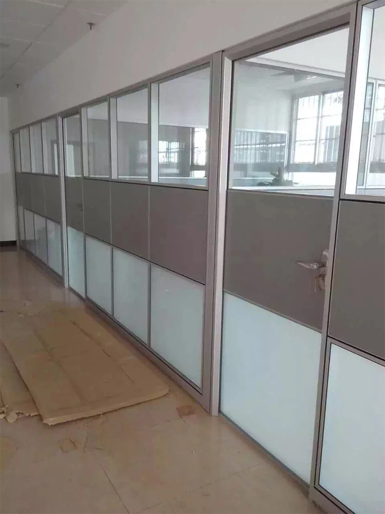 Office Clean Glass Soundproof Dismountable Aluminum Partition