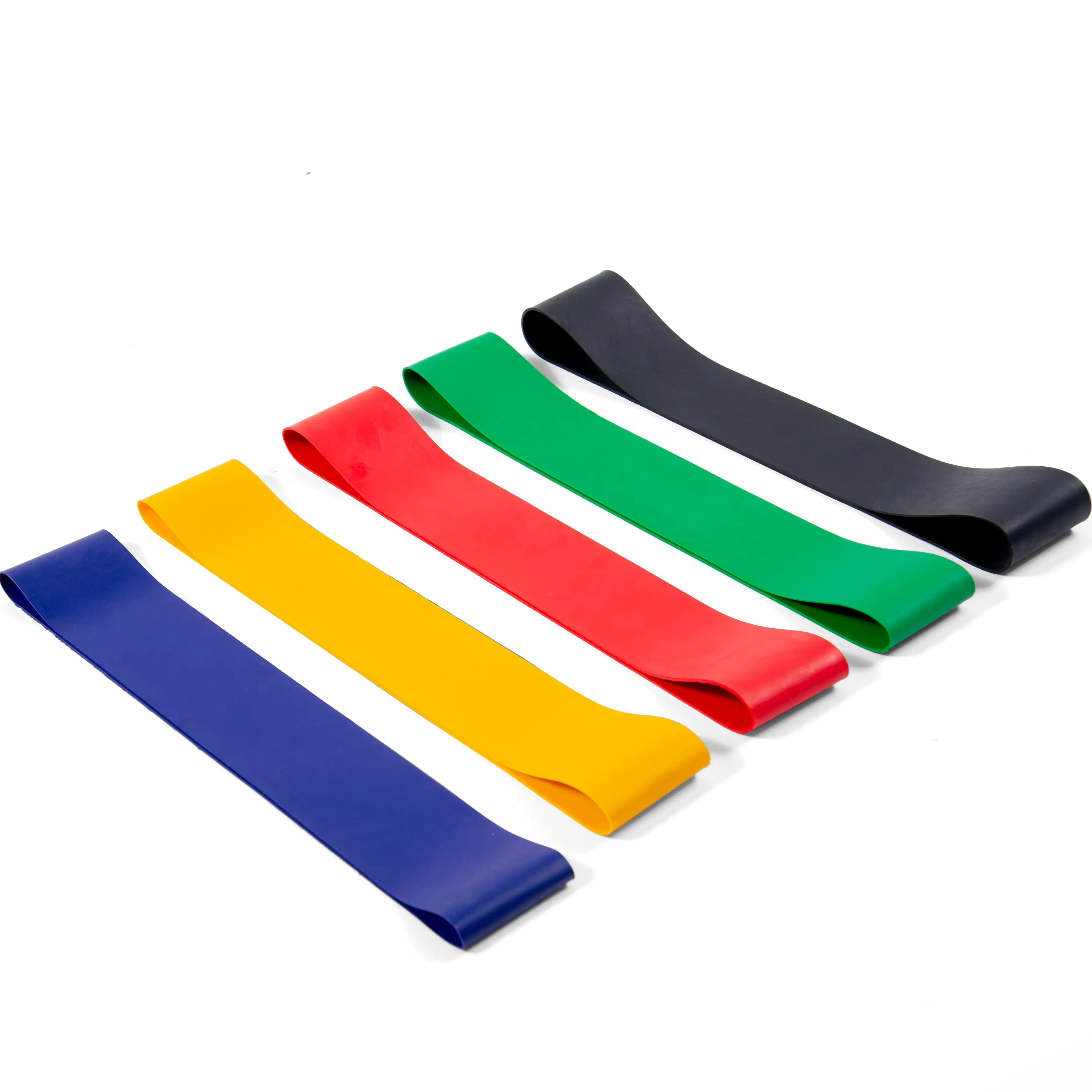 Custom Logo Mini Bands Exercise Fitness Workout Latex Resistance Bands Loop Set of 5 for Women