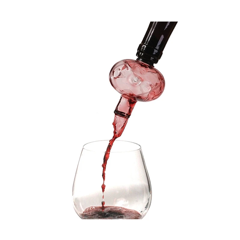 competitive price Red Bottle Stopper pourer Pour Spout Bottle Stoppers wine decanter aerator