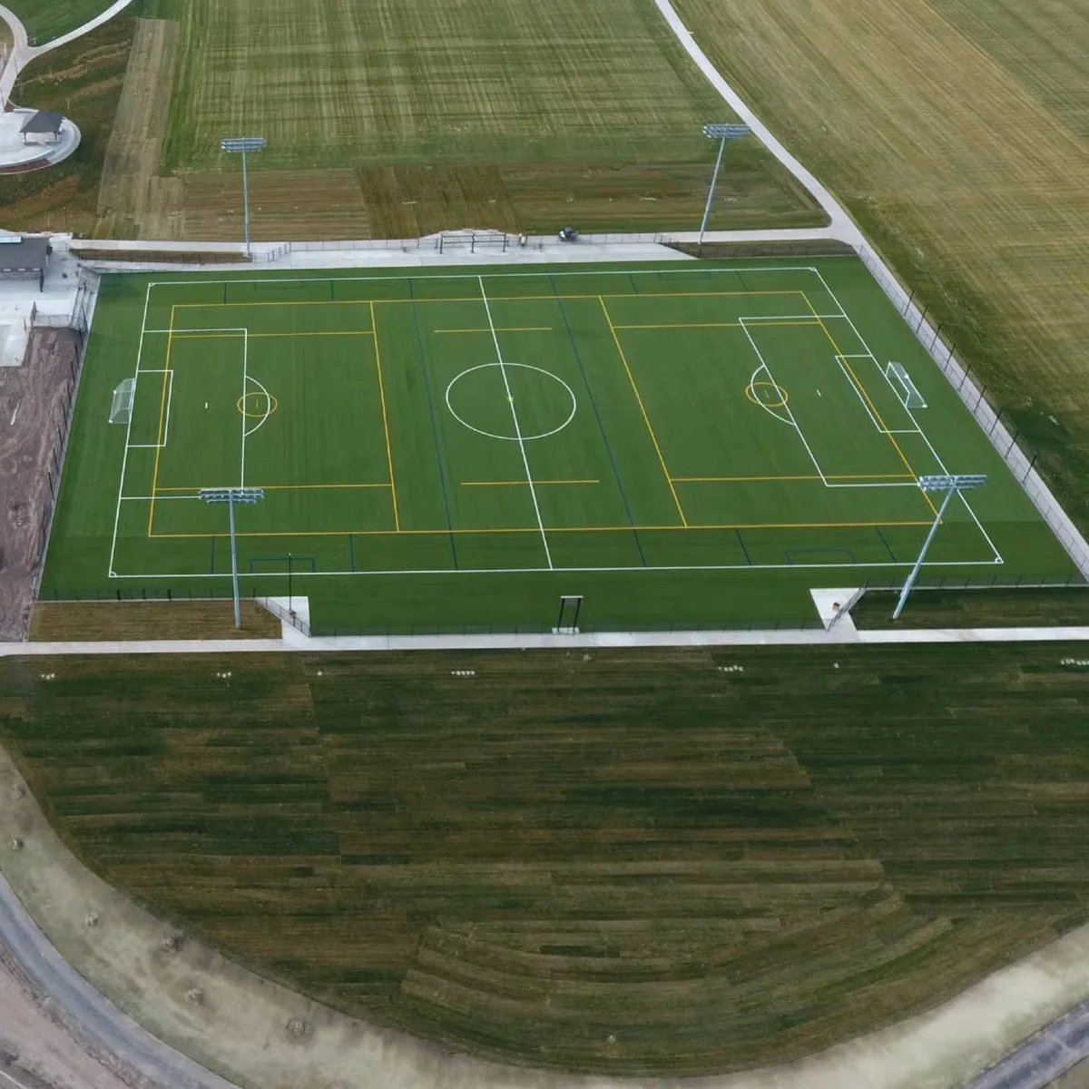 60mm 5/8 Gauges 11340 high density Soccer Turf Carpet Grass for football field