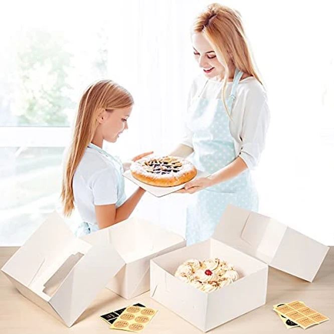 Creative Baking Gift Storage Design Individual Handheld Pastry Dessert Packaging Food Take Away Box