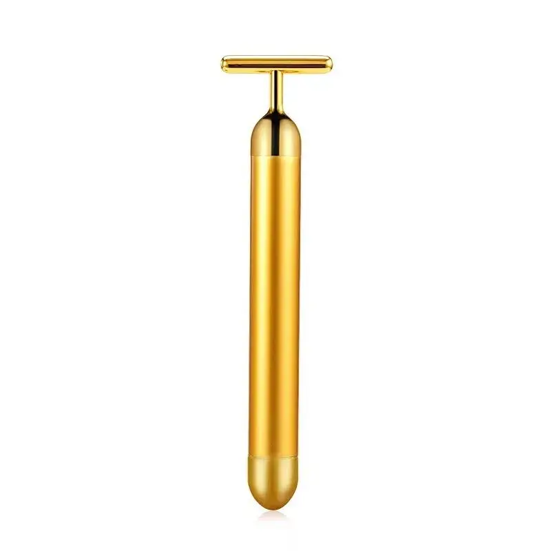 
2020 Hot Sale Popular 24k Yellow Gold Facial Sculpting Massager Energy Beauty Gold Clad Bar 