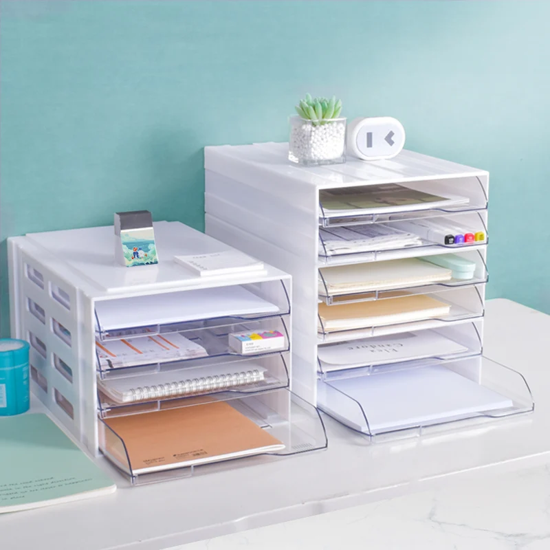 Mobile File Storage 6 Drawer Cabinet Multi Layer Storage Cabinet Plastic Storage Box With Wheel