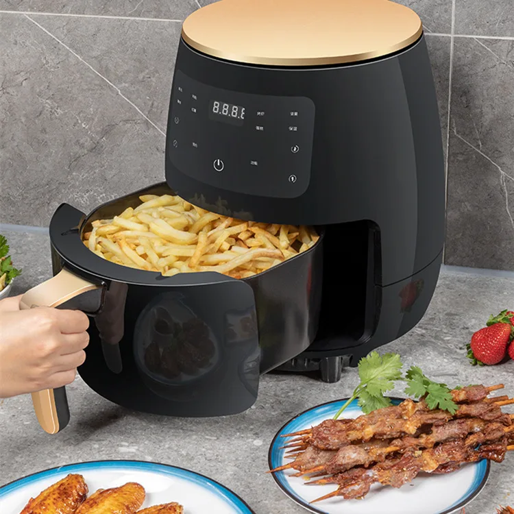 Intelligent 4.5L Large Capacity Electric Oil Free Air Fryers French Fries Cooker Nonstick Deep Air Fryer With Timer