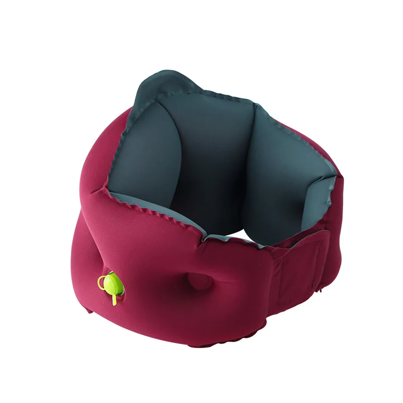Ultralight Compact TPU inflatable Neck Wrap Pillow Ergonomic Foldable Travel Neck Support Pillow With Storage Box