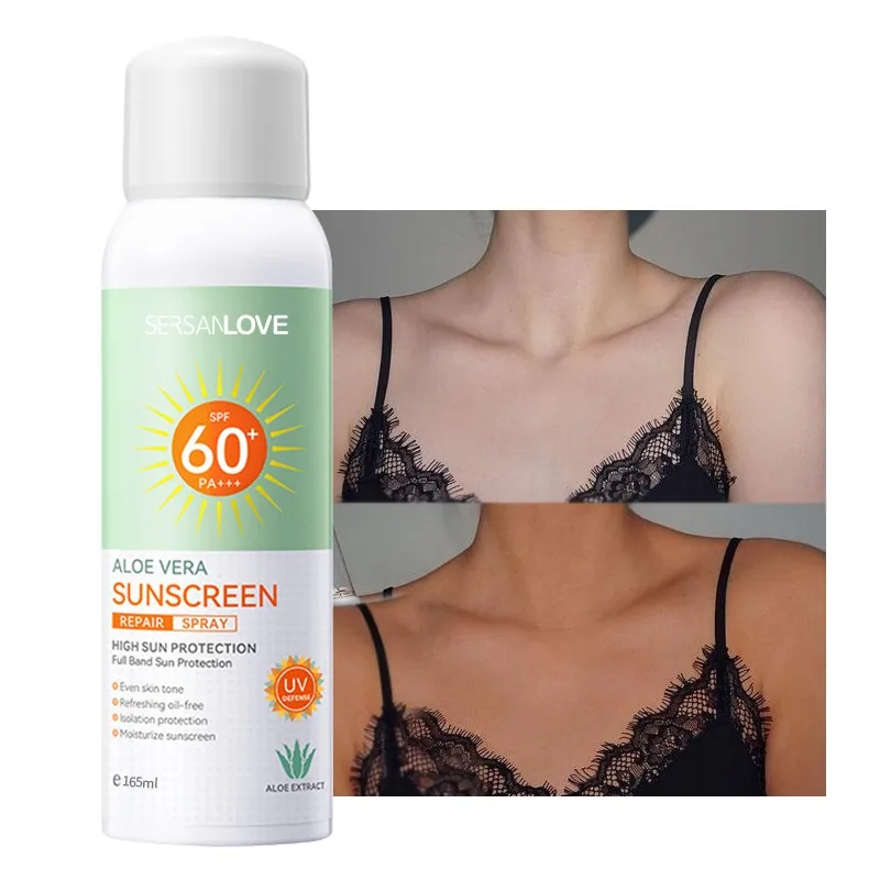 2024 New formula High quality OEM Organic UVA UVB tinted sunblock glycerin aloe vera sunscreen