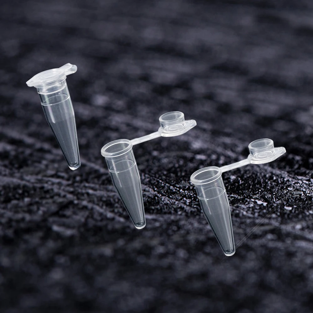 Eco Friendly Factory Direct Supply Plastic PP Material PCR Single Tubes with Flat Cap For Lab Test Use