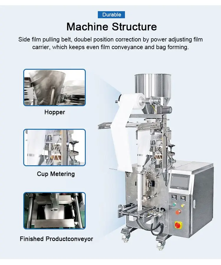 Whitening Auger filler, small bags chilli 1 kg, automatic vertical machine for packing powder