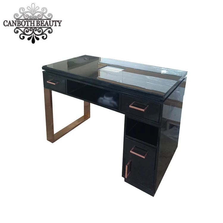 Luxury white used modern nail salon manicure table  with dust collector CB-M888A