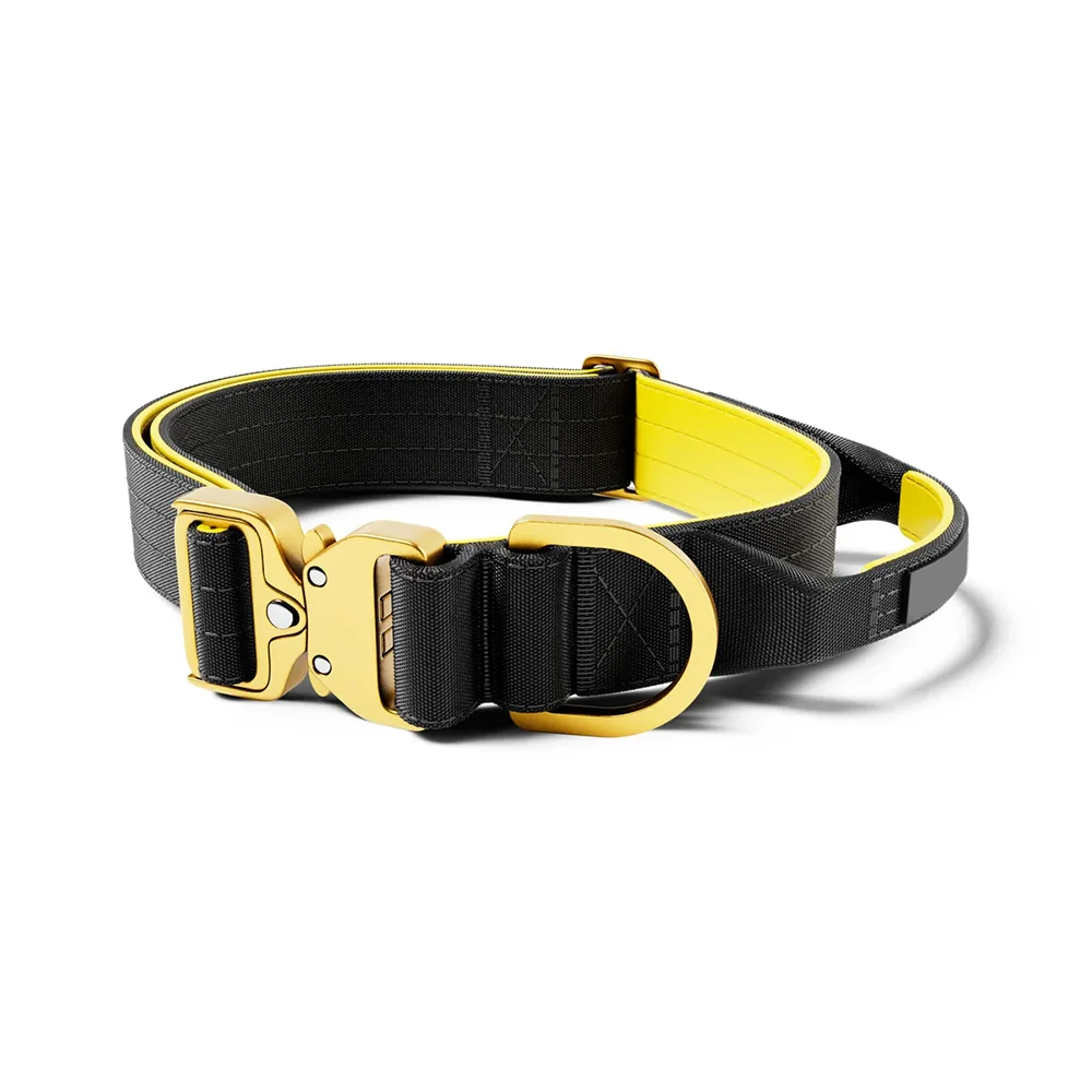 Premium Thick Dog Collar Adjustable Heavy Duty Quick-Release Metal Buckle Dog Collar With Handle for Small Medium Large Dog