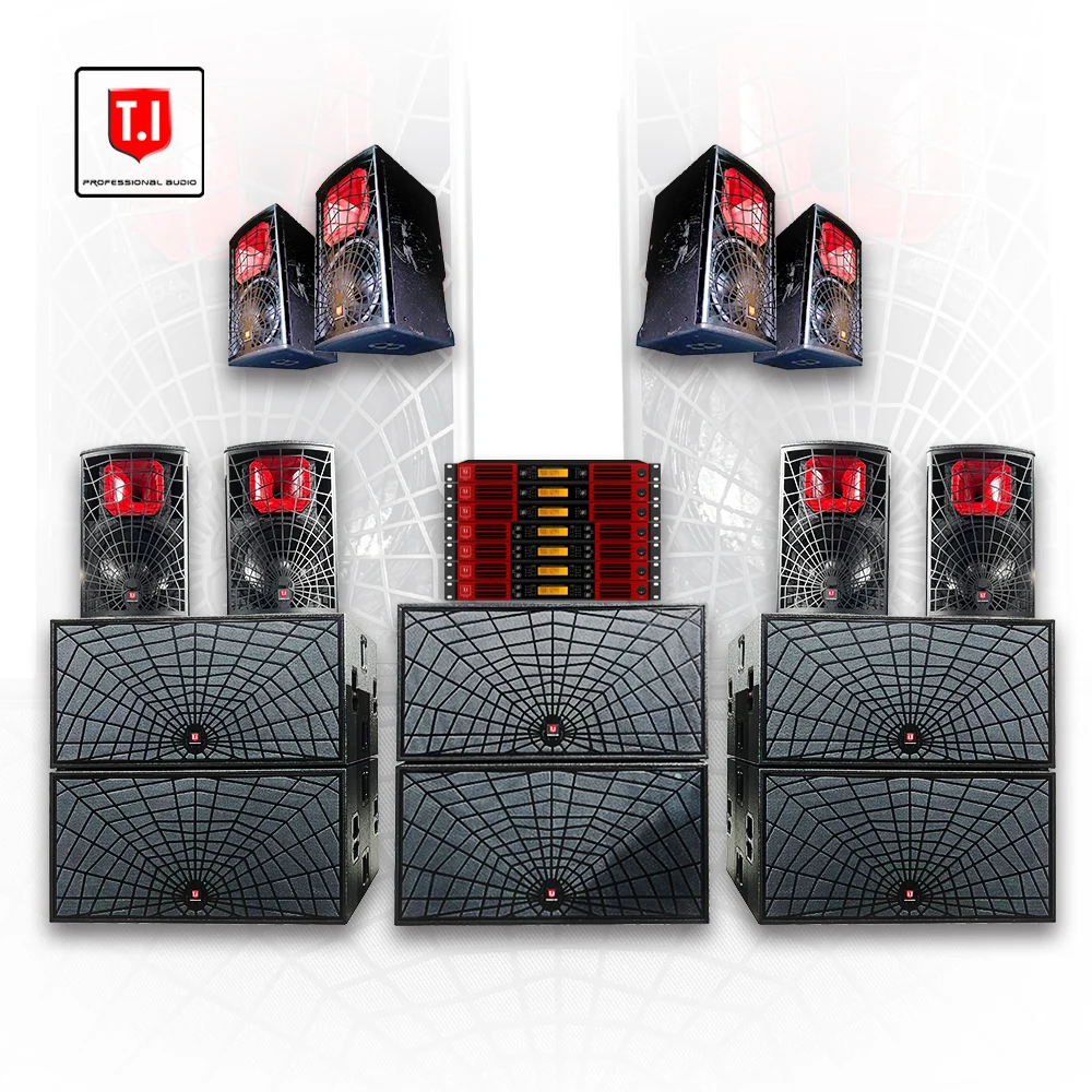 T.I Pro Audio Active Single 12-Inch HiFi Full Range Club Top Speakers Two-Way Sound System for KTV/Bars
