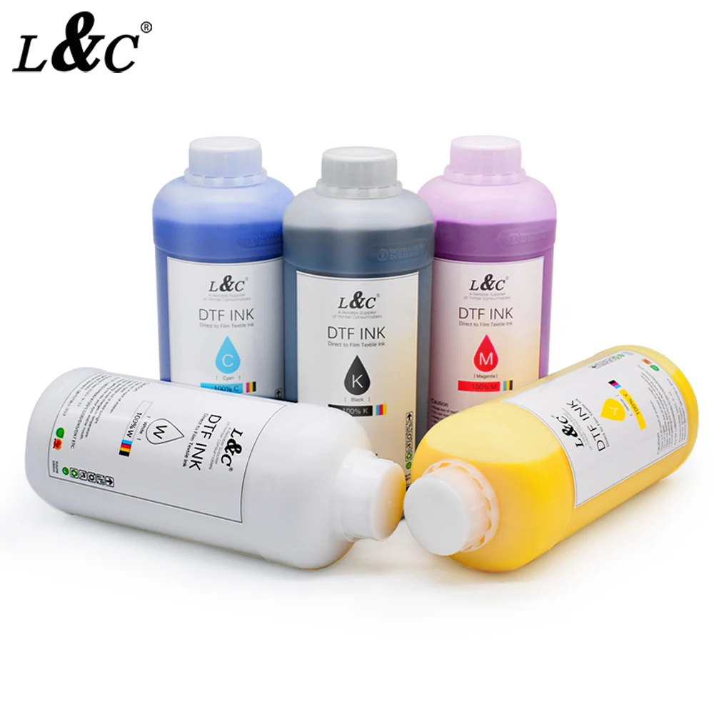 Premium Dtf Textile Transfer Pigment Ink White DTF Ink 1000ML For L805 i3200 L1800 4720 xp600 Digital printing Printer