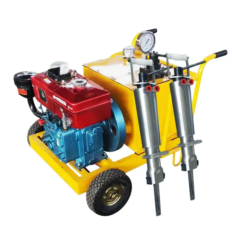 Theoretical splitting force 600T Hydraulic Escavator Stone Piston Manual Gydraulic Rock Splitter