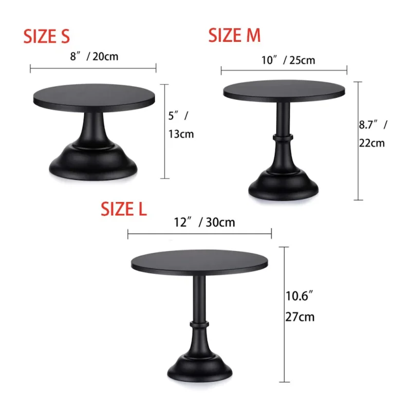 Wedding Round Cake Pedestal Stand White Metal Cake Stands For Party Dessert Table Display Set Events