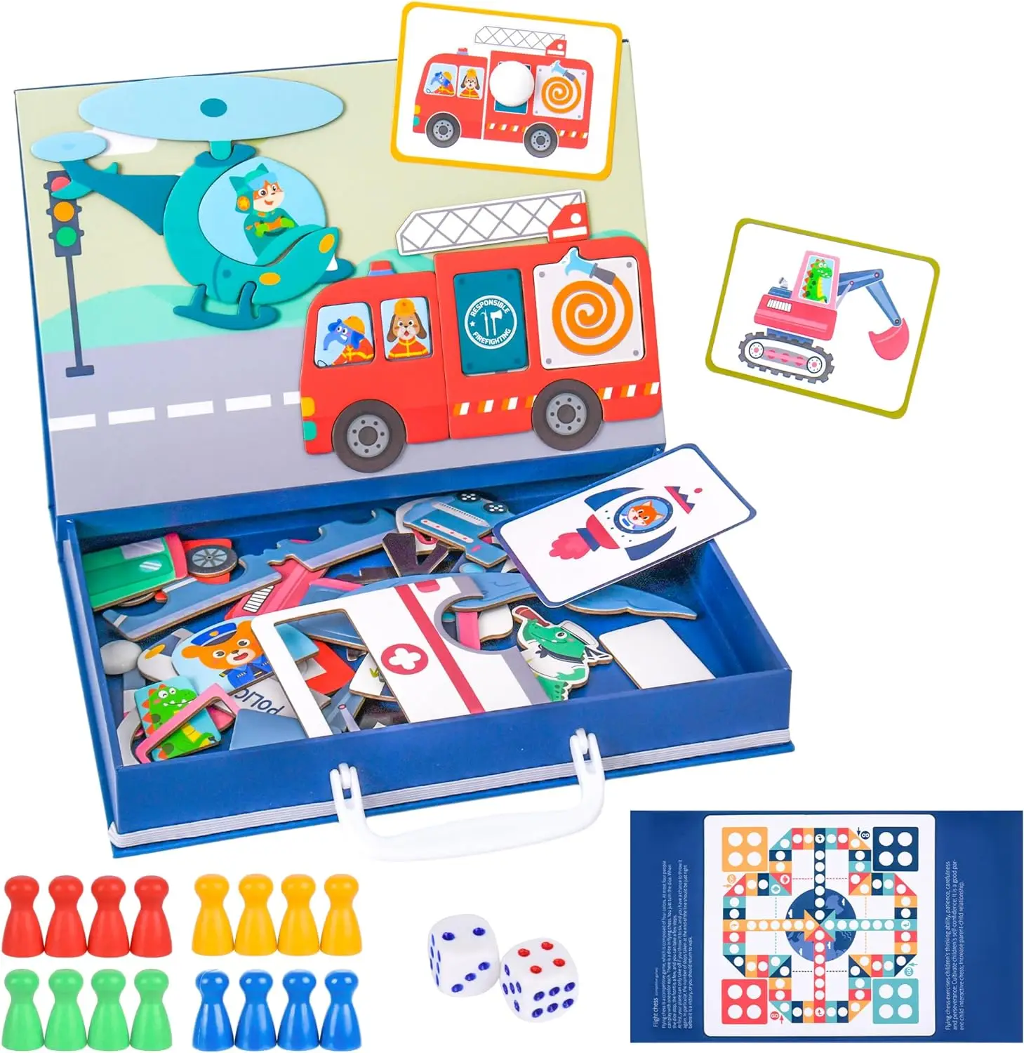 Factory Hot Selling Magnetic Puzzle Busy Traffic Game Board for Preschool Toddles