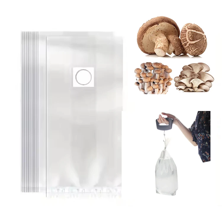13*12*50cm 0.2/0.5 micron filter PP mushroom grow bags mushroom mycelium cultivation bag