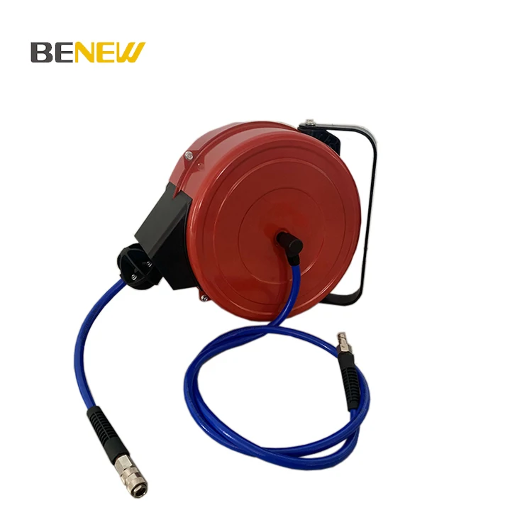 ZQ180-TW  18M Wall Mounted Retractable Steel Housing Air Hose Reel For Industrial Use