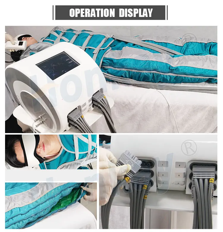 support multiple voltages and four languages pressotherapy to facilitate the operation of slimming lymphatic drainage machine
