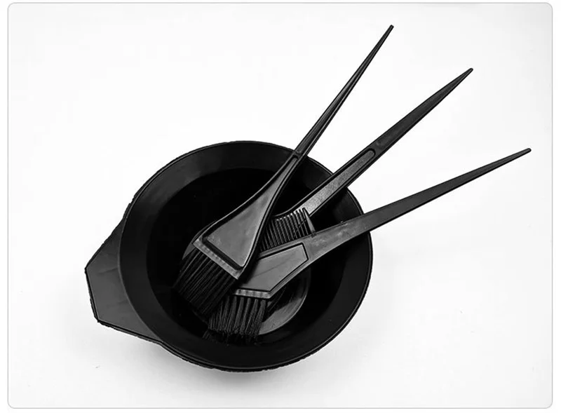 Salon Dyeing Color Hair Kit Hairdressing Gloves Cream Mixing Bowl And 3 Brush