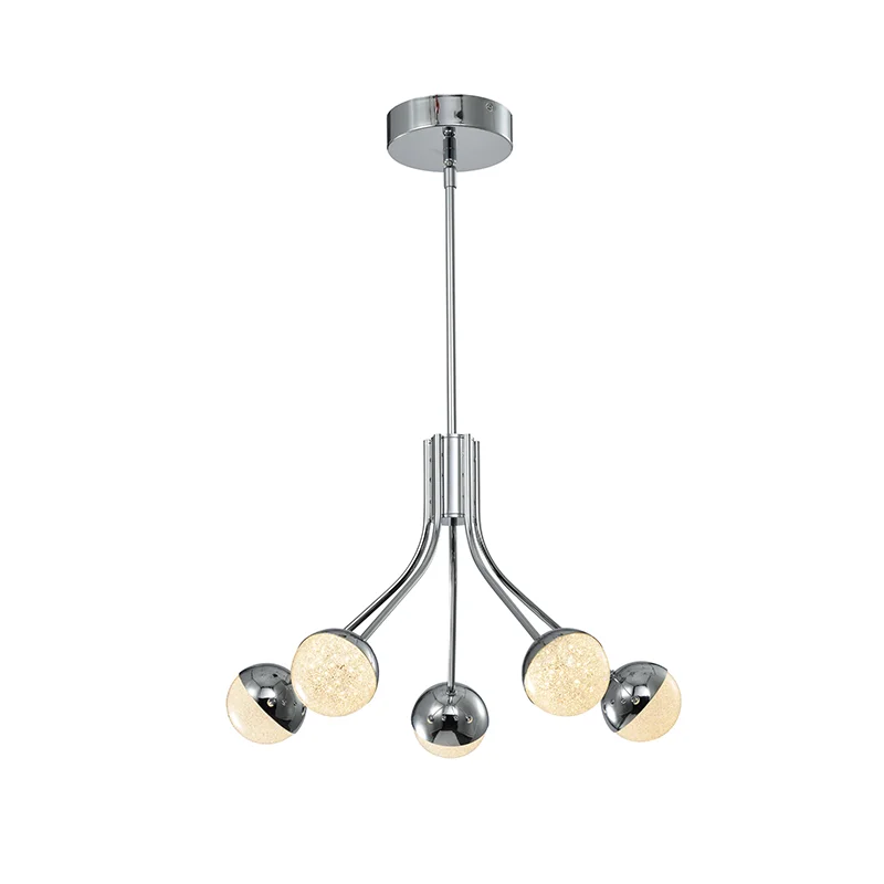 Modern creativity lighting metal frame glass lampshade led pendant light