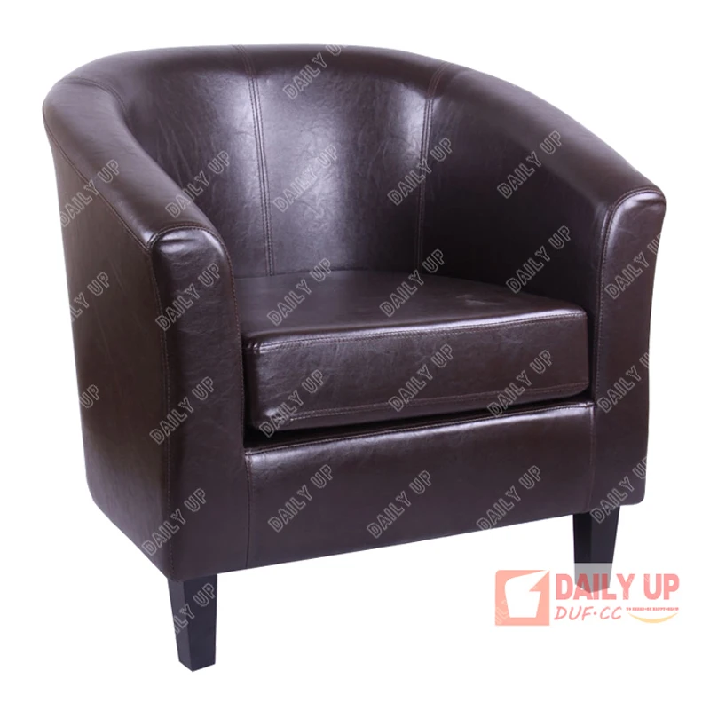 Classical PU Sectional Sofa with Armrest Living Room Leather Sofa Luxury Furniture Office Classical One Seat Lounge