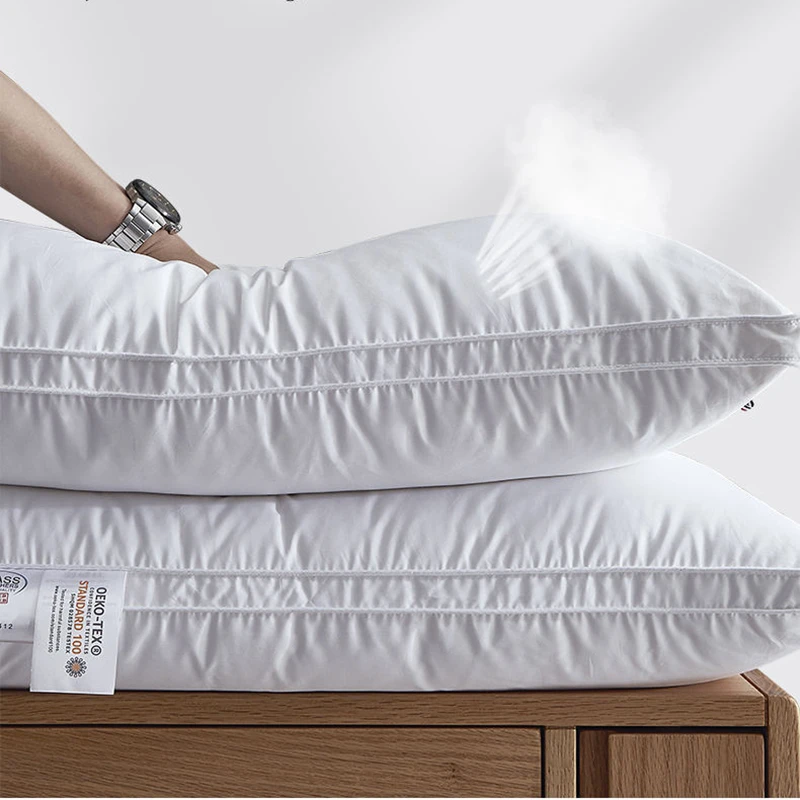 Classic 70% Goose Down and Feather Pillow Cushion Insert Feather Pillow Hotel Beding/Office Seat Cushion Goose Feather Pillow