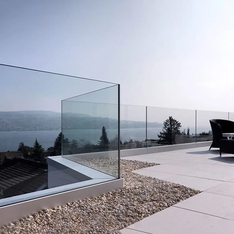 Tempered railing glass 6mm 8mm 10mm 12mm safety toughened glass handrail for balustrade fence balcony stairs swimming pool