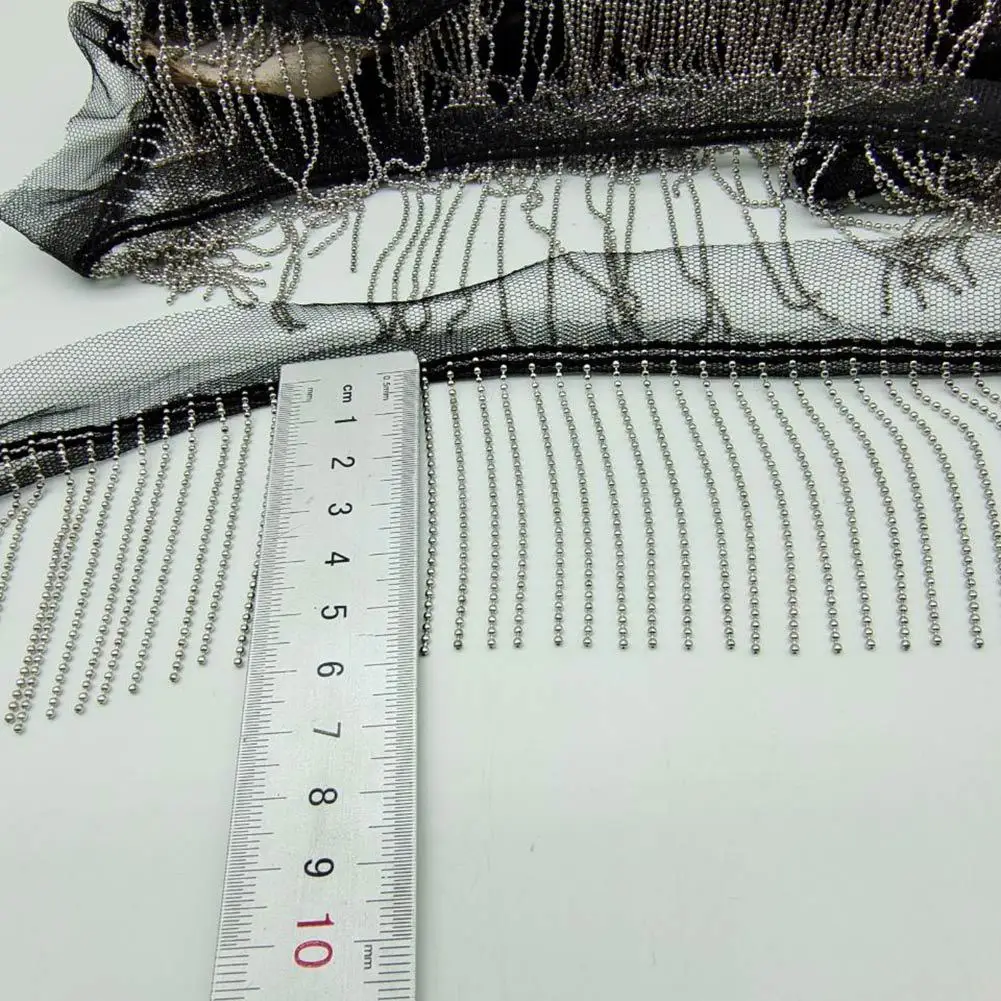 wholesale beads on mesh garment accessories beaded trim beaded tape fringe trim for clothes